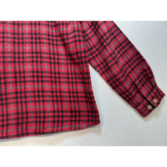 Woolrich Wome's Zip Up Cardigan Shirt Jacket Long Sleeve Size S Red Black Plaid - Picture 9 of 10